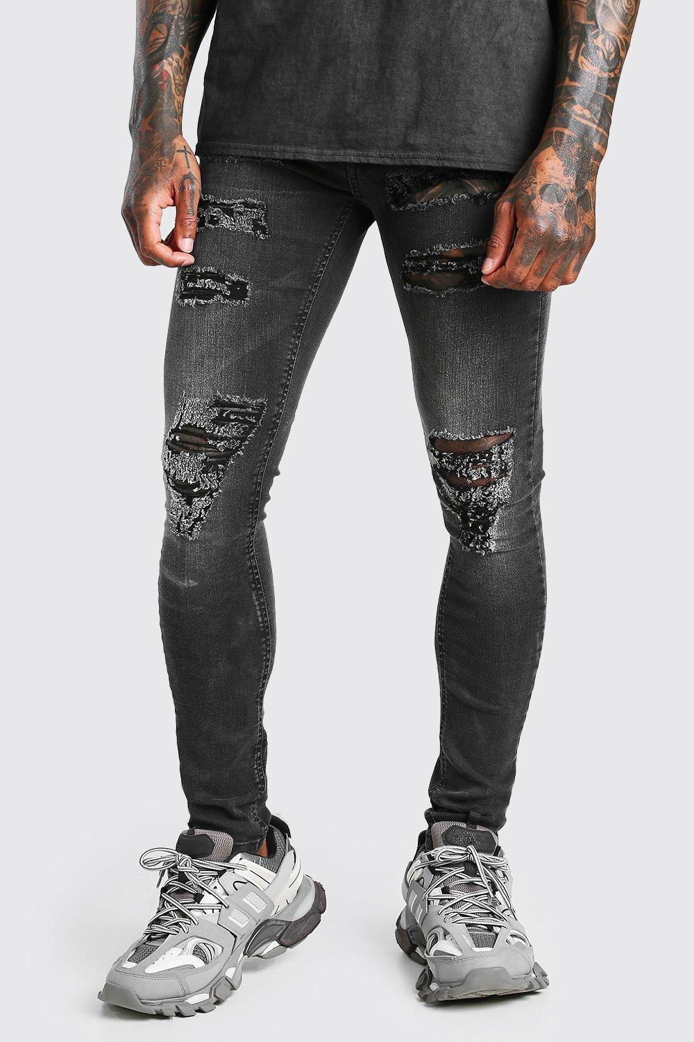 unused UW1044 Ripped denim pants | www.urolognet.com